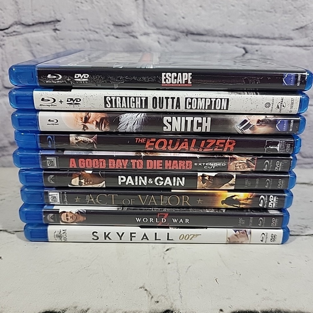 Action Movies Blu-ray Lot Of‎ 9 Skyfall Escape Snitch Equalizer Pain And Gain